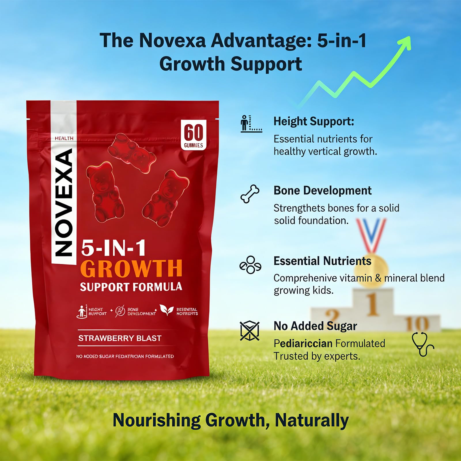 Heniqut Novexa etiqueta nutricional con ingredientes y detalles claros