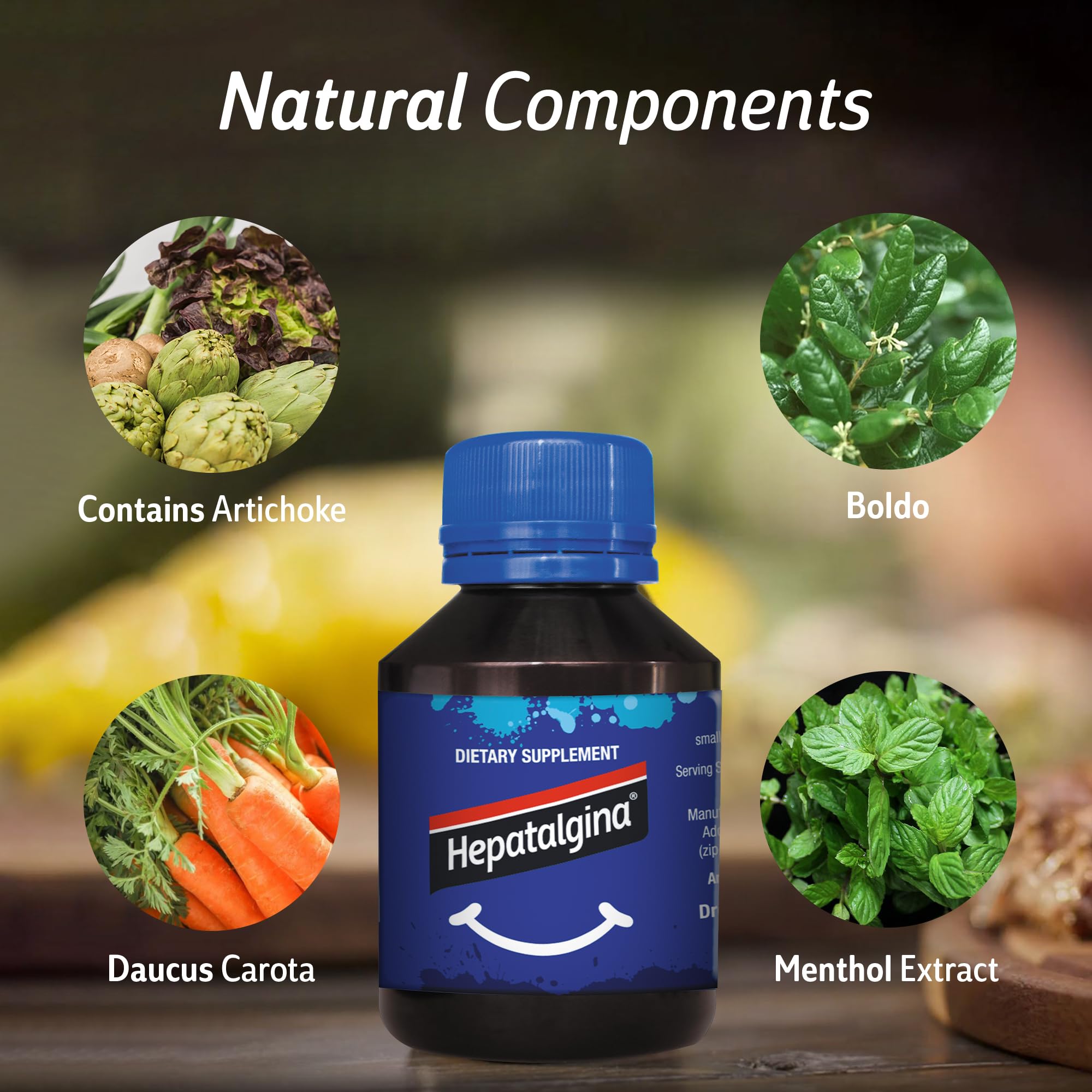 Hepatalgina gotas en primer plano destacando la textura líquida y fácil absorción