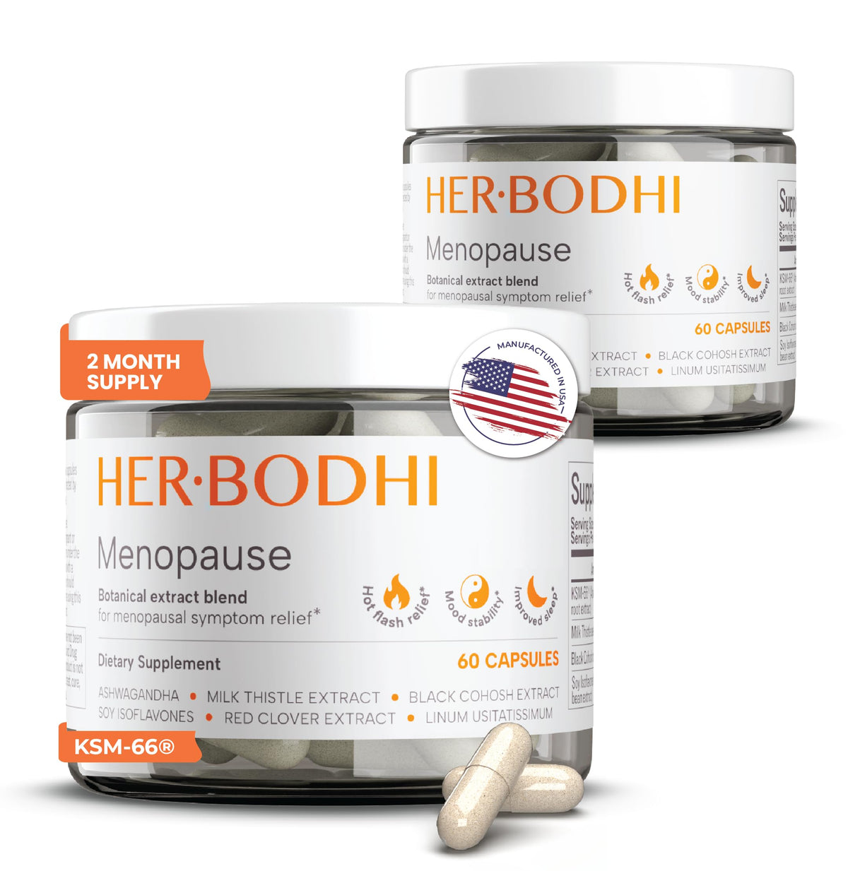 Her Bodhi paquete frontal mostrando diseño y beneficios principales