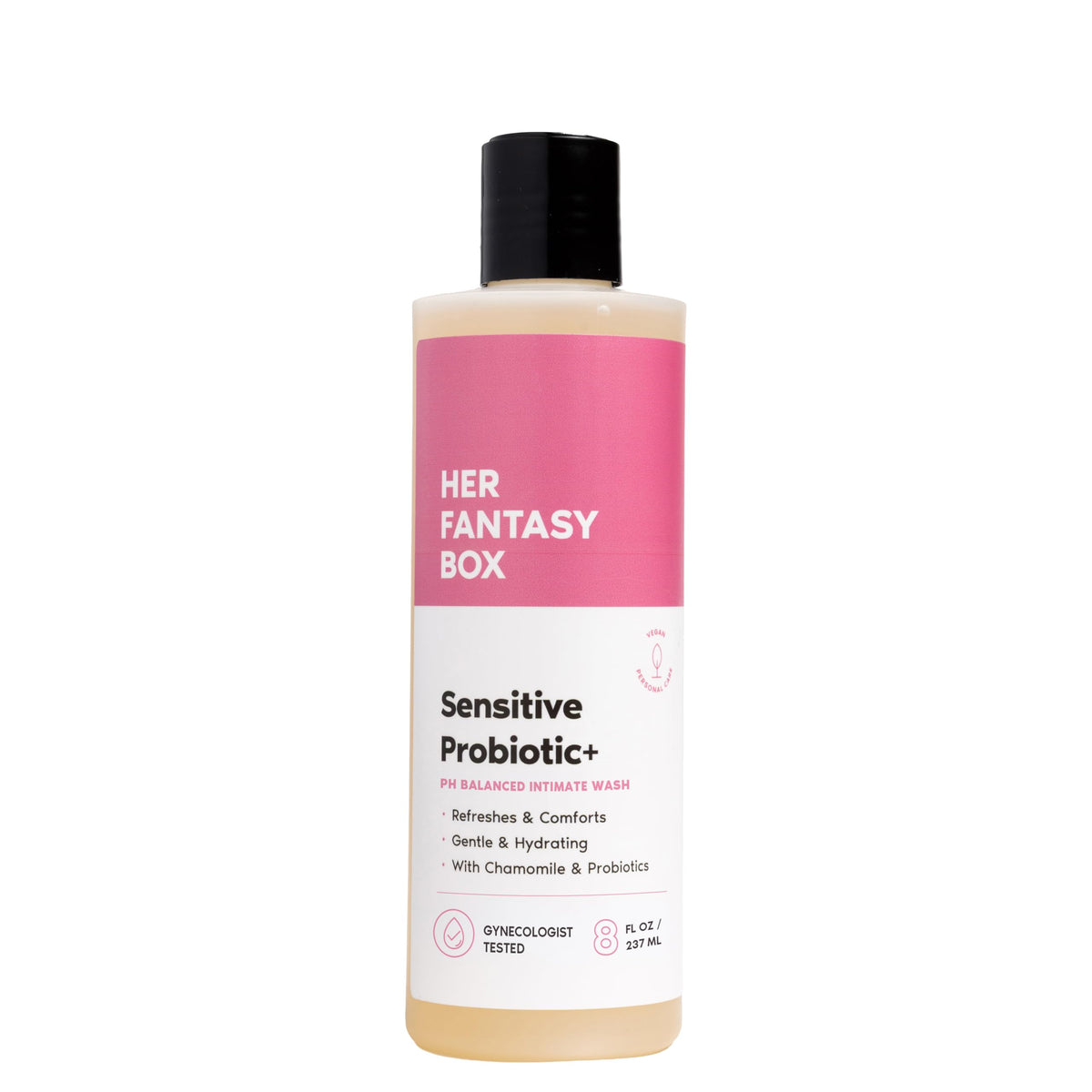 Her Fantasy Box frente del envase mostrando diseño y beneficio suave