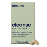 her own Cleanse frasco frontal mostrando diseño multicolor y beneficio de limpieza suave