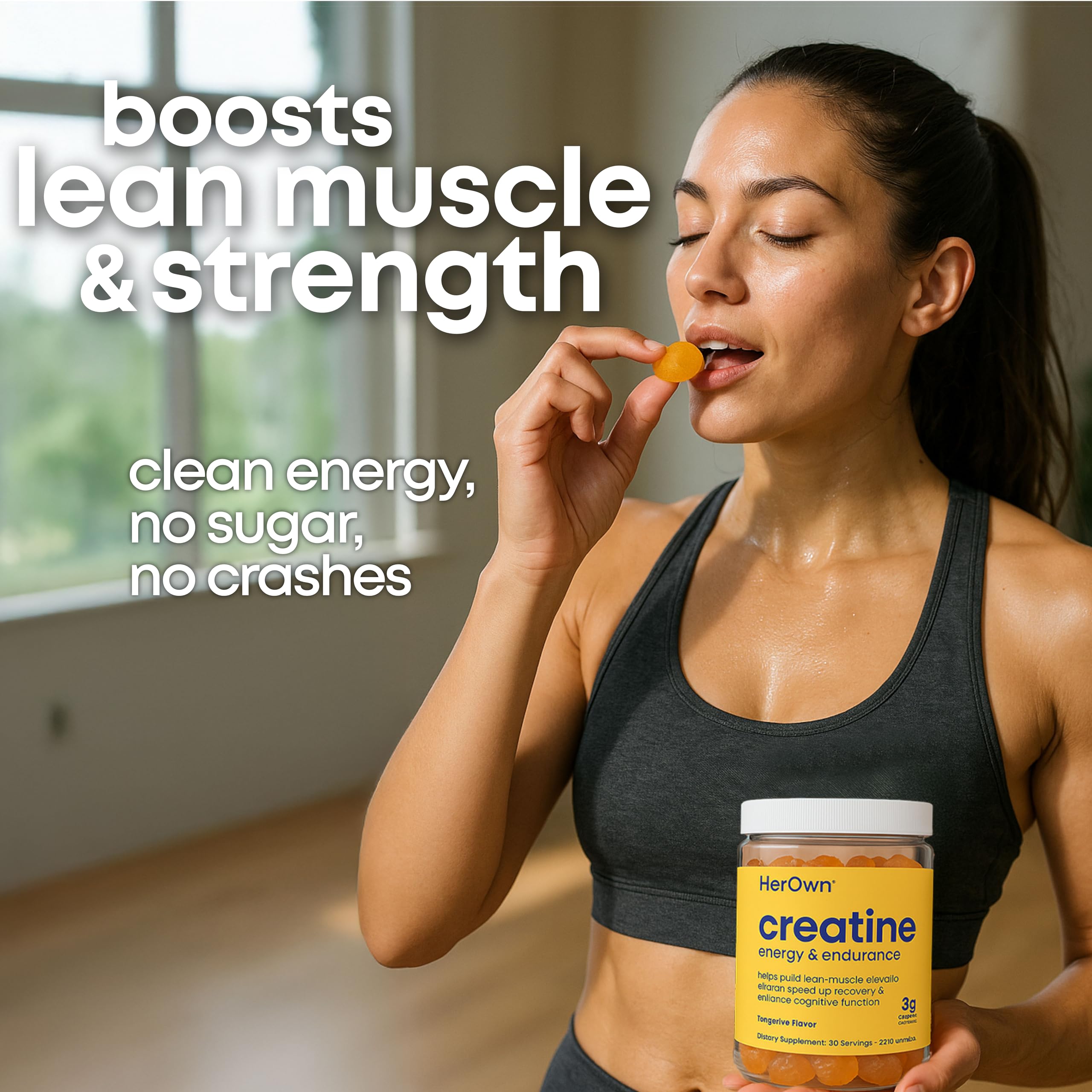 Her Own gominolas en gimnasio apoyo a fuerza y recuperación