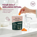 Her Plus Nutrition gominolas en bolso en contexto de rutina diaria y viaje