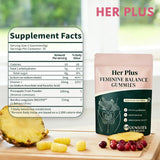 Her Plus Nutrition primer plano de textura de gominola, apariencia apetecible