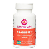 her vital way Cranberex vista frontal del envase mostrando dosis y beneficios