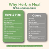 Herb & Heal gomitas en mano para comparar tamaño y porción fácil