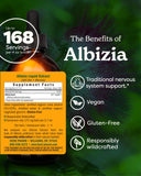Herb Pharm corteza de Albizia en primer plano, demostrando origen natural