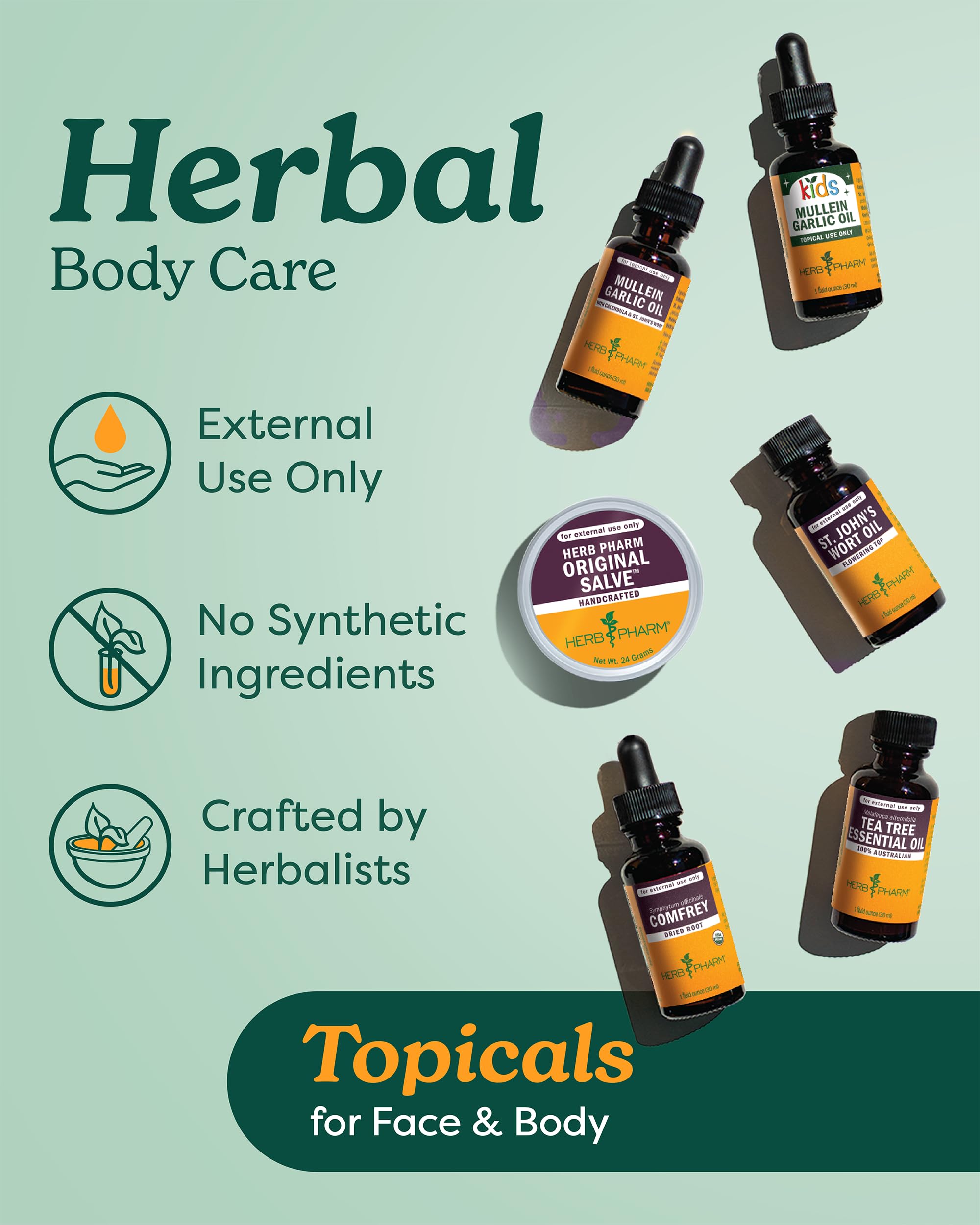 Herb Pharm gota de árnica aplicándose con masaje para comodidad localizada