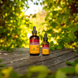 Herb Pharm etiqueta con ingredientes y certificaciones visibles para confianza