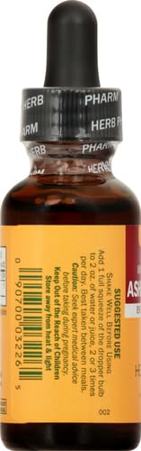 Herb Pharm gotas en vaso ilustrando uso en agua o jugo