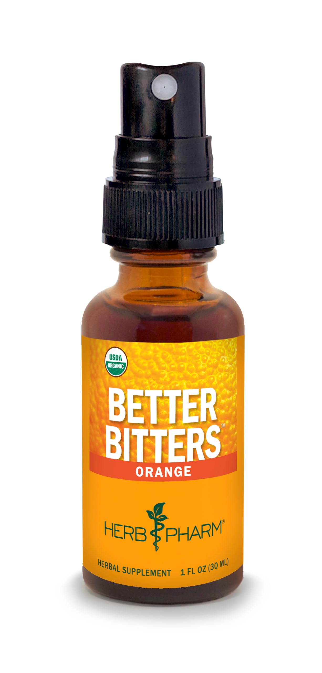 Herb Pharm botella frontal Orange con etiqueta clara y diseño orgánico