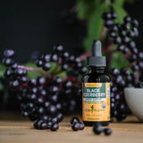 Herb Pharm botella junto a una regla para comparar tamaño y porciones