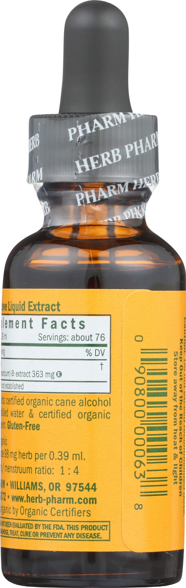 Herb Pharm gotero sirviendo gotas en agua para uso fácil y dosificado