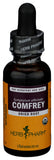 Herb Pharm frasco frontal de extracto de consuelda, presentación orgánica y confianza