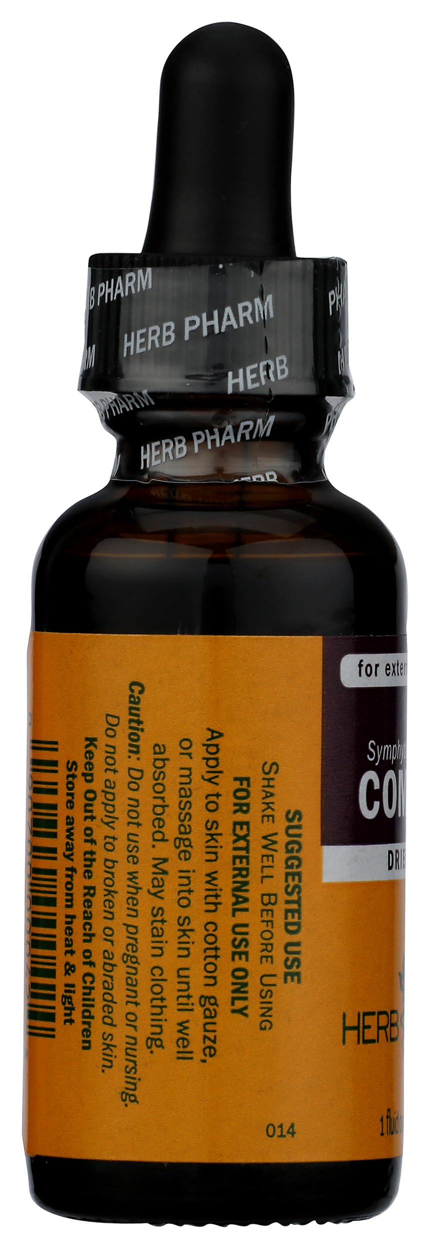 Herb Pharm primer plano del líquido del extracto mostrando textura y pureza
