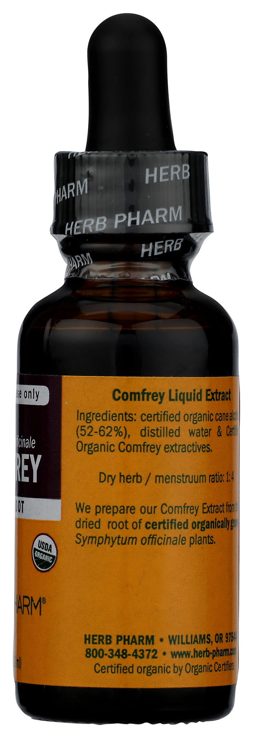Herb Pharm aplicación tópica en mano demostrando uso externo y control