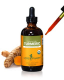 Herb Pharm botella frontal mostrando etiqueta orgánica y beneficios