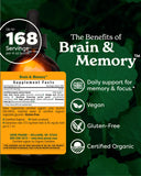 Herb Pharm primer plano de etiqueta con lista de ingredientes orgánicos