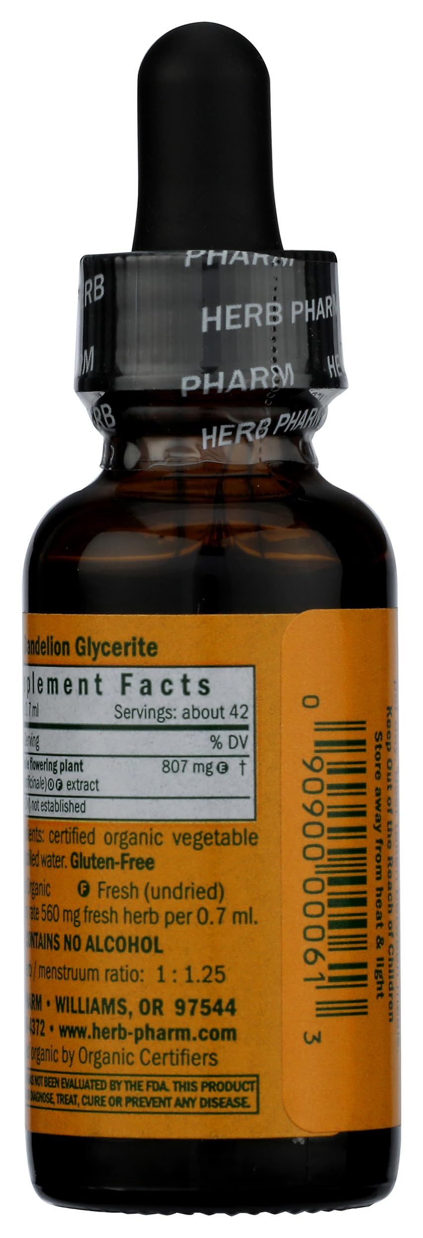 Herb Pharm textura de la glicerina vegetal mostrando aspecto limpio y suave
