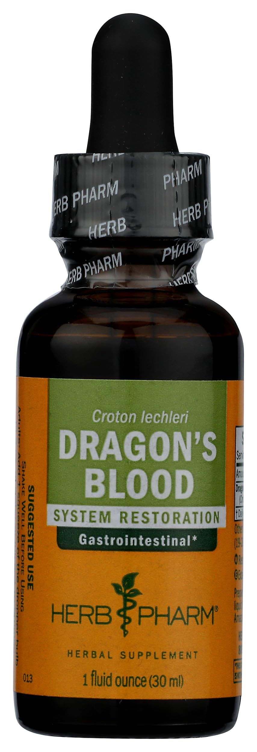 Herb Pharm botella frente mostrando etiqueta y tamaño práctico