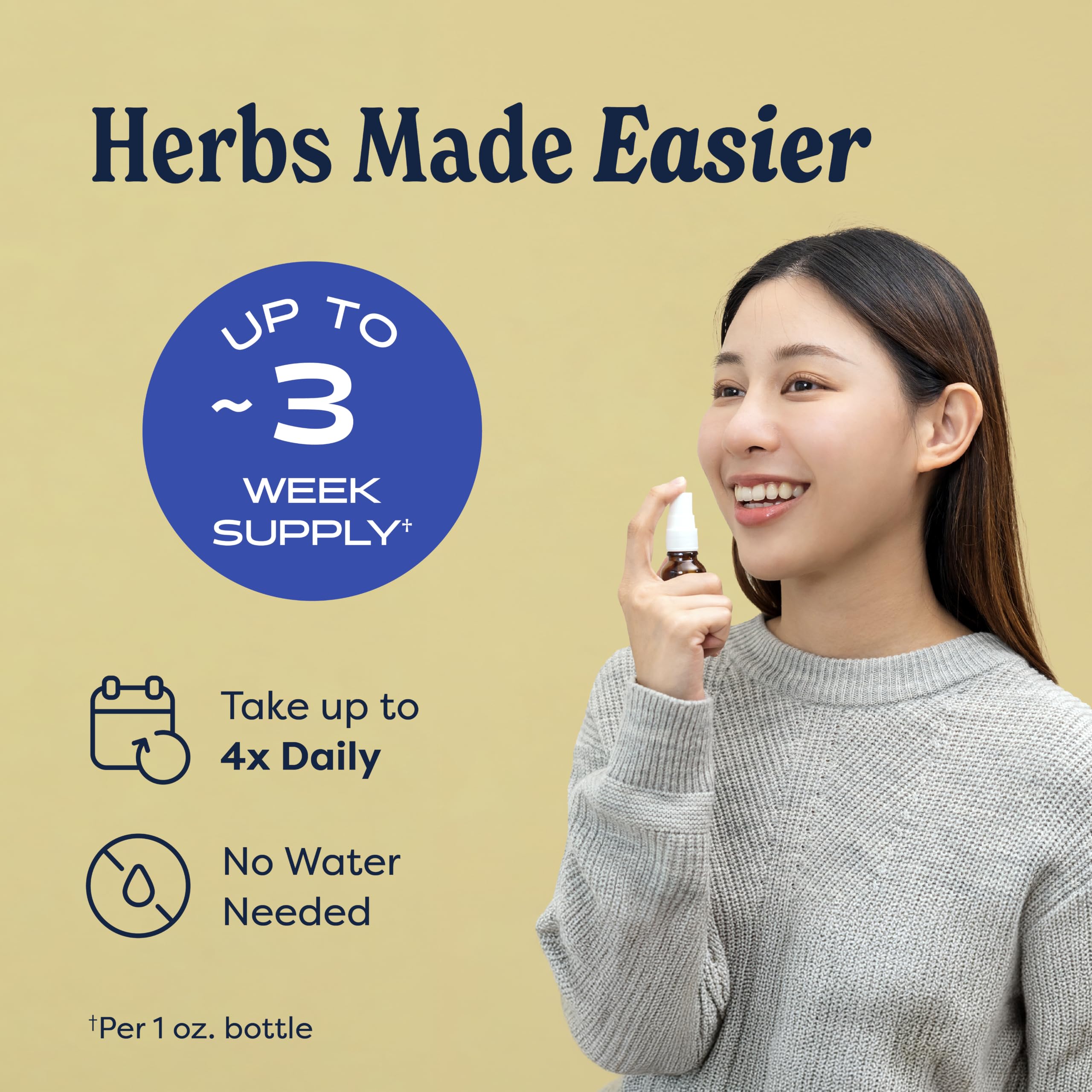 Herb Pharm etiqueta con lista de ingredientes orgánicos y certificaciones