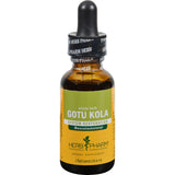 Herb Pharm frasco frontal de Gotu Kola orgánico, presentación 1 oz y fácil dosificación