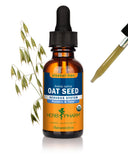 Herb Pharm frasco frontal mostrando tintura de avena y diseño claro