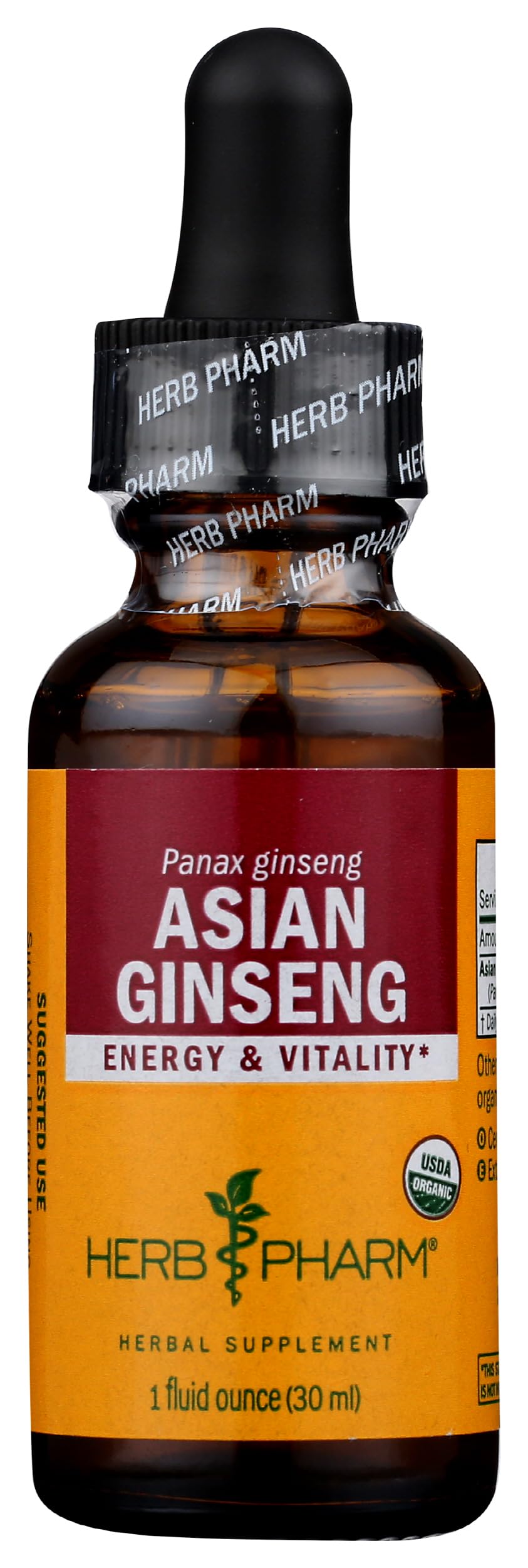 Herb Pharm gotero en uso para dosificar energía natural rápidamente