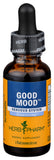 Herb Pharm botella junto a hojas de Hypericum indicando origen natural