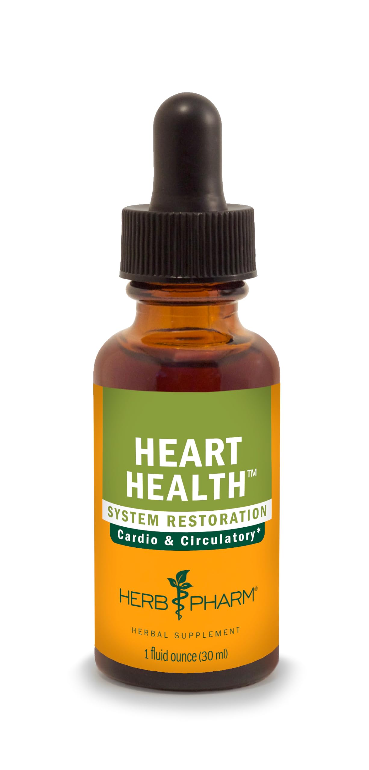 Herb Pharm frasco delantero de Heart Health mostrando etiqueta y presentación de 1 oz