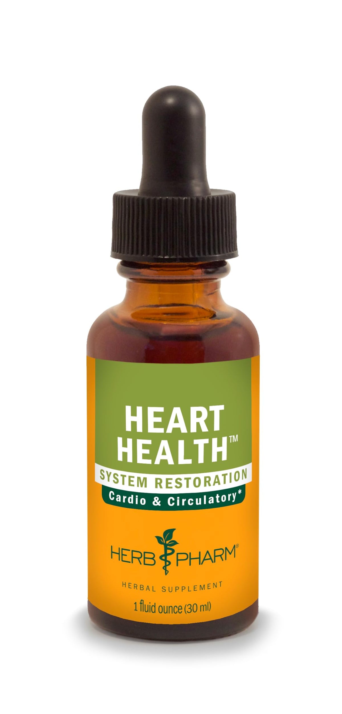 Herb Pharm frasco delantero de Heart Health mostrando etiqueta y presentación de 1 oz