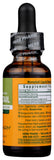 Etiqueta de Herb Pharm Horsetail enfocada en certificaciones HPTLC, sin gluten y no-GMO