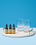 Herb Pharm ingredientes orgánicos apilados demostrando trazabilidad
