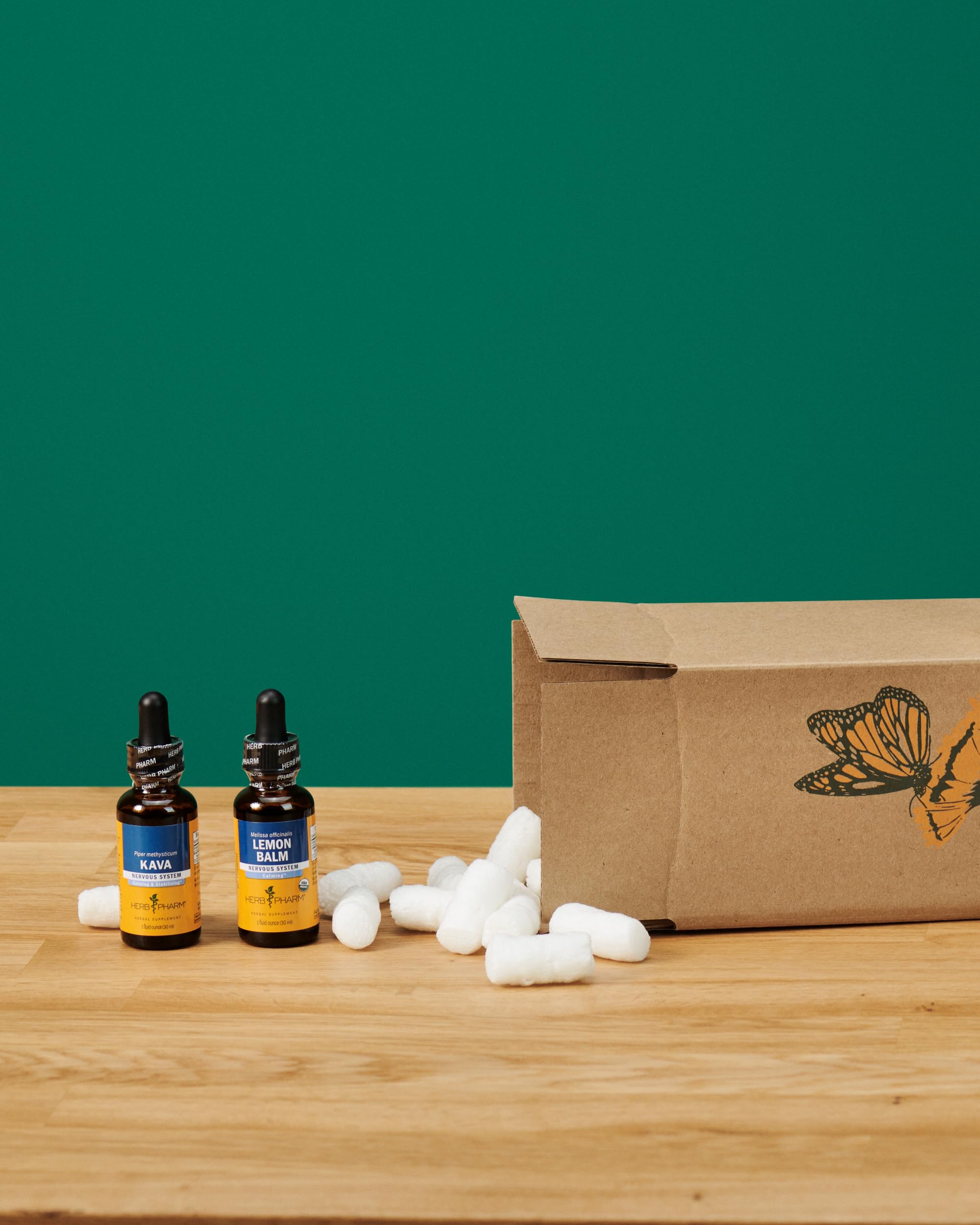 Herb Pharm envase y frasco listos para almacenar y usar fácilmente