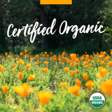 Herb Pharm sello orgánico en la etiqueta que garantiza cultivo certificado