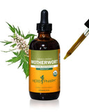 Herb Pharm envase frontal de motherwort mostrando presentación y tamaño