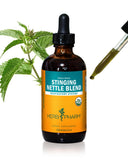 Herb Pharm botella frontal mostrando el extracto de ortiga, fácil dosificación