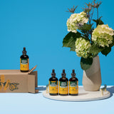Herb Pharm destilación al vapor ilustrando proceso sin solventes