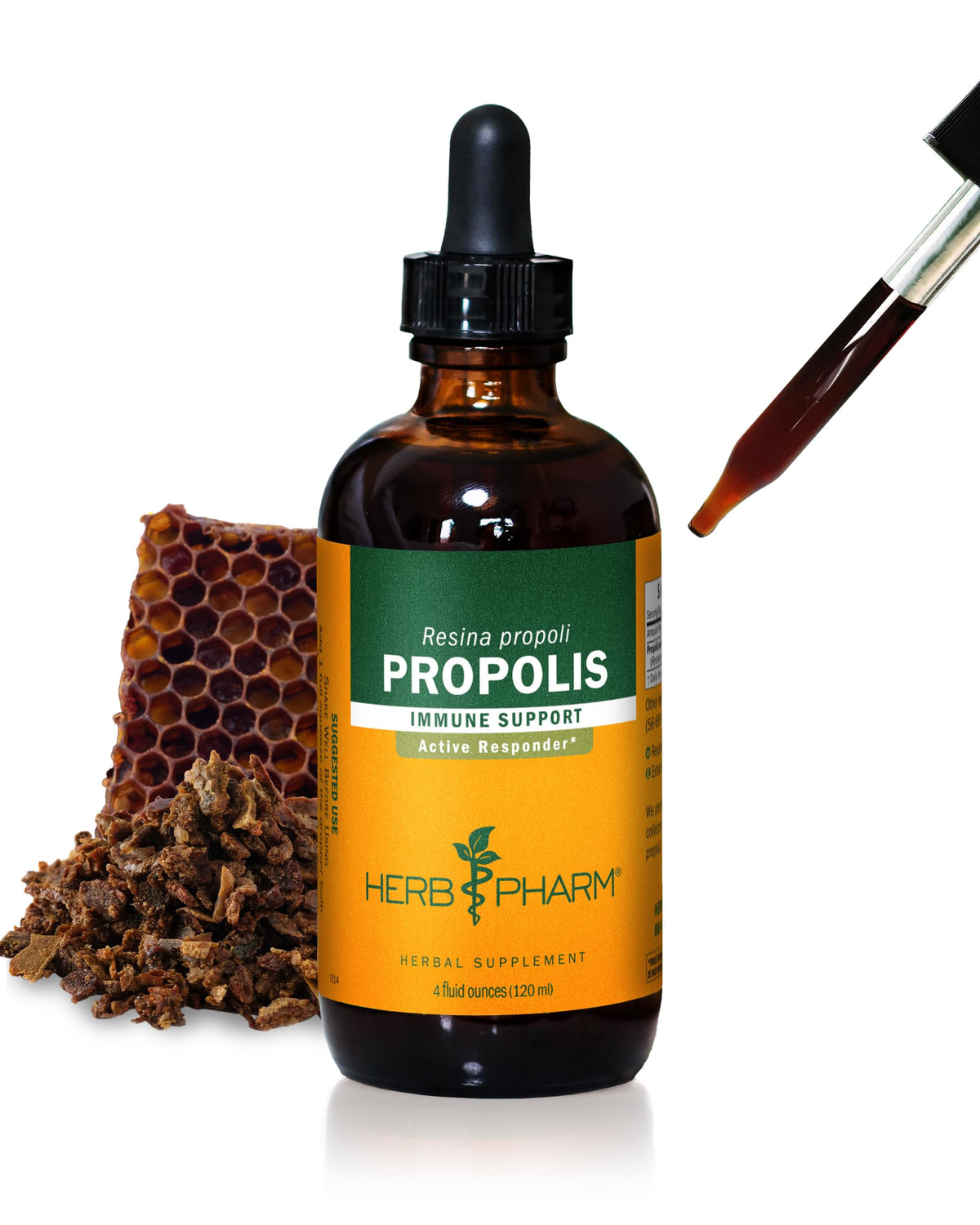 Herb Pharm frasco frontal mostrando la etiqueta y beneficio de apoyo