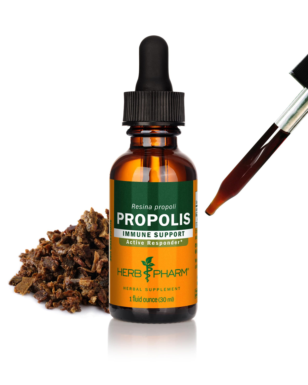 Herb Pharm frasco frontal mostrando etiqueta y tamaño, confianza en calidad