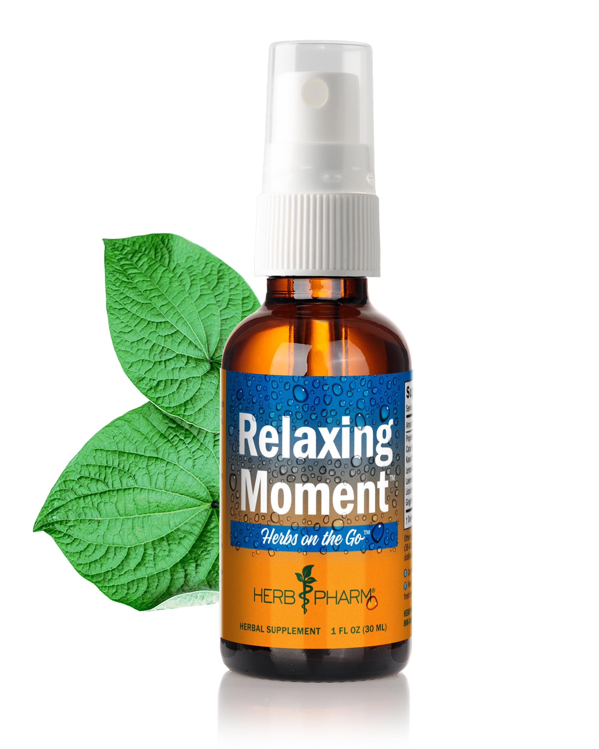 Herb Pharm frasco frontal del spray relajante, práctico para llevar