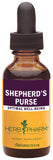 Herb Pharm botella frontal del extracto Shepherd's Purse, presentación clara y orgánica