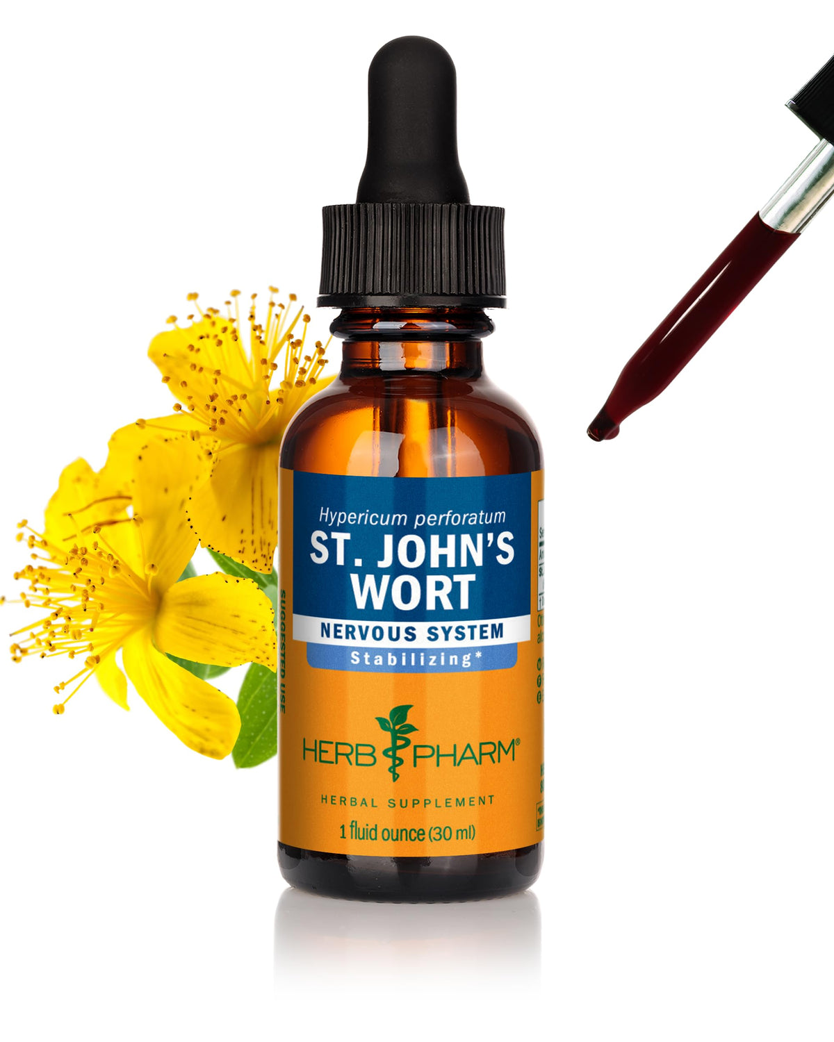 Herb Pharm frente del envase mostrando etiqueta clara y beneficios
