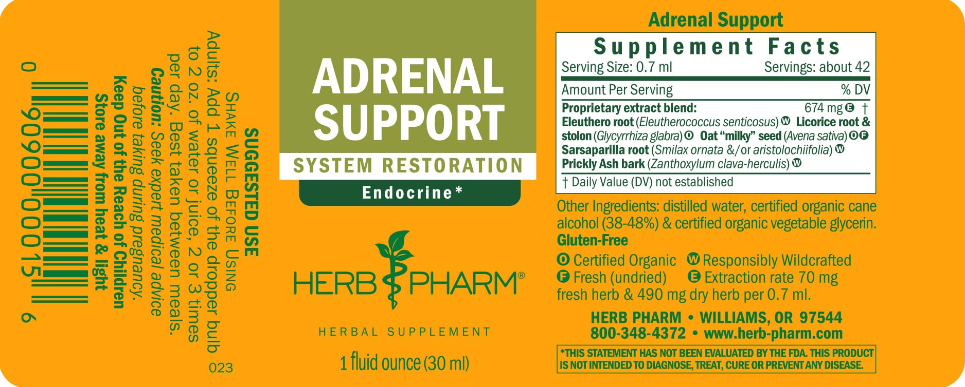Herb Pharm tamaño comparativo del frasco de 1 oz para referencia de consumo