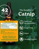 Herb Pharm textura del extracto líquido de Catnip mostrando pureza y color