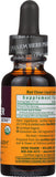 Herb Pharm botella junto a una regla para mostrar tamaño compacto