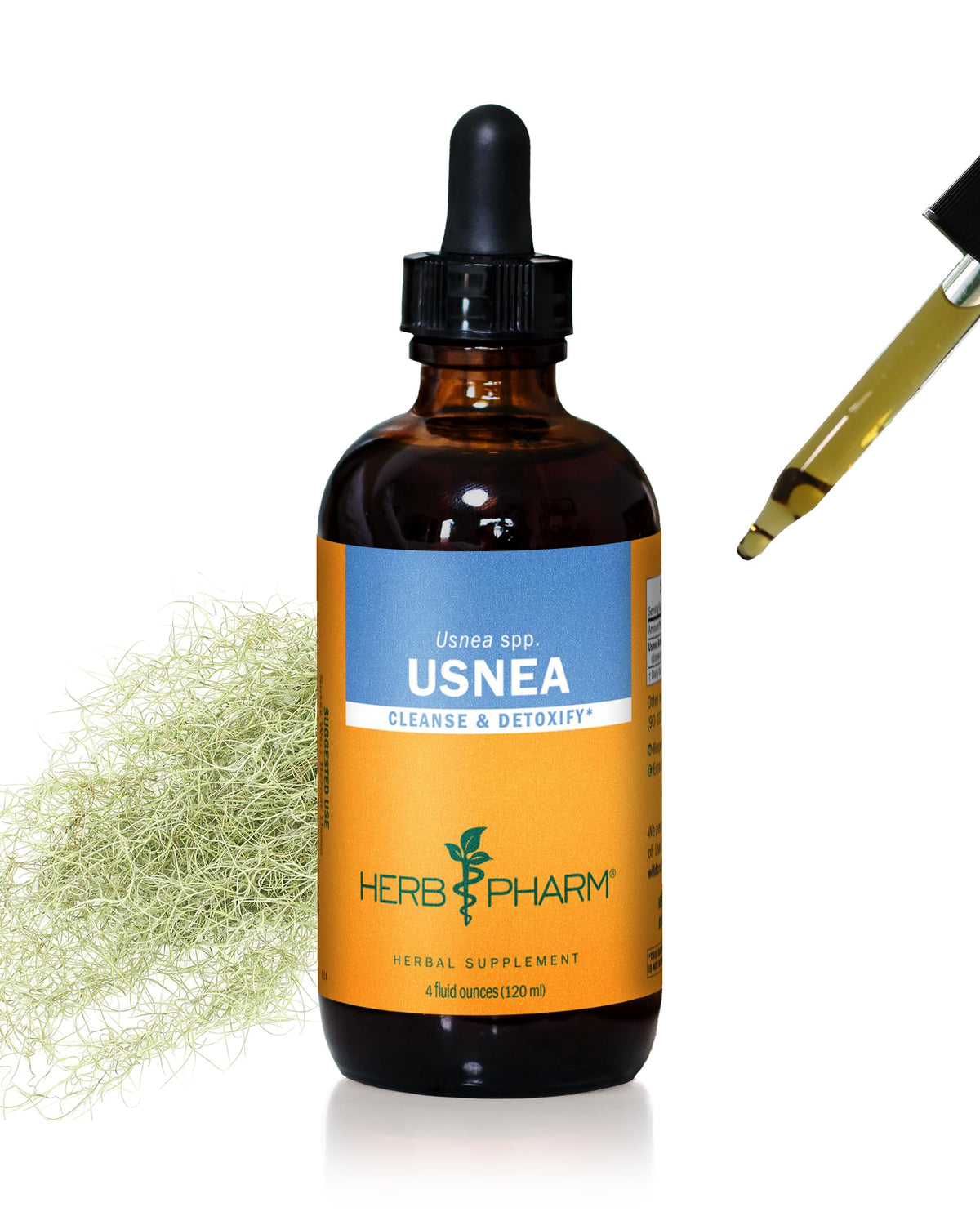 Herb Pharm frasco frontal mostrando marca y beneficio de apoyo limpiador