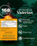 Herb Pharm etiqueta de Valerian enfocada en certificación orgánica y ingredientes