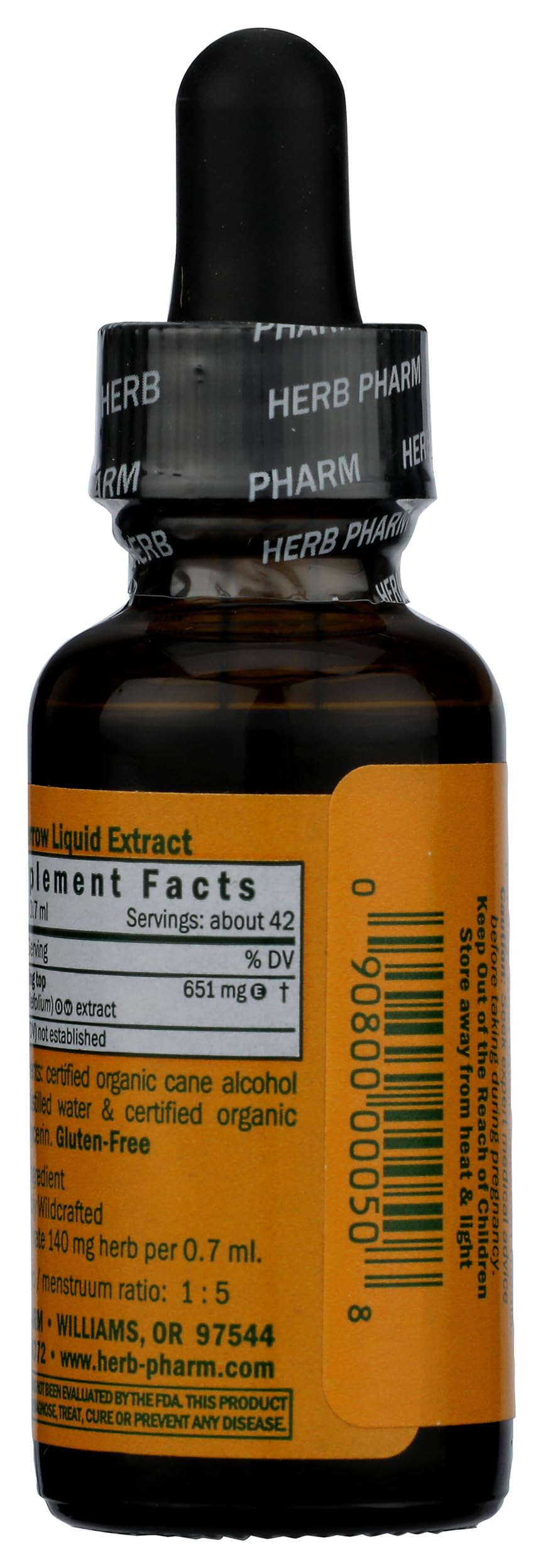Herb Pharm primer plano del líquido y textura para rápida absorción y pureza