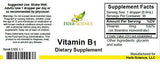 Herb-Science etiqueta nutricional visible con información de tiamina y porciones